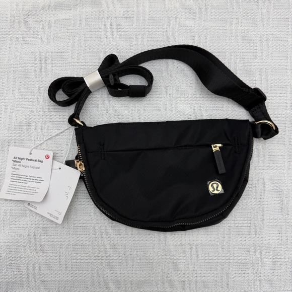 Lululemon athletica - All Night Festival Bag - Micro 2L - Black/Gold - Picture 1 of 6